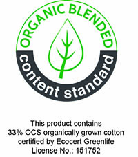 Organic Content Standard blended 33%

