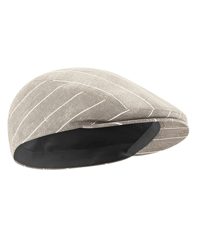 BJ422 striped flat cap, woven
